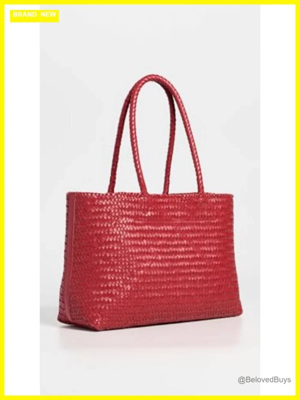 Handwoven Leather Tote with Braided Handles